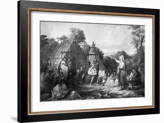 The Indian Council, C1847-Seth Eastman-Framed Giclee Print