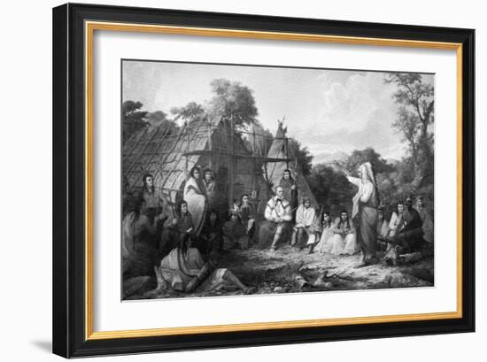 The Indian Council, C1847-Seth Eastman-Framed Giclee Print