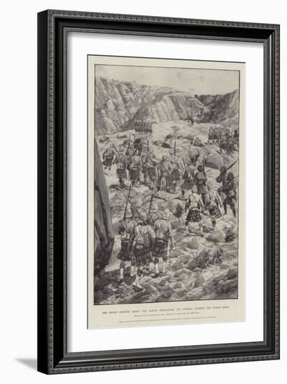 The Indian Frontier Rising, the Gordon Highlanders and Gurkhas Storming the Dargai Ridge-Richard Caton Woodville II-Framed Giclee Print