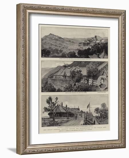 The Indian Frontier Troubles, Murree, the Head-Quarters of the Punjab Army-Frederick George Cotman-Framed Giclee Print