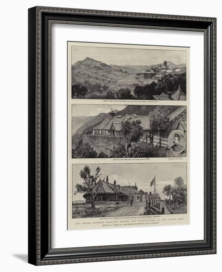 The Indian Frontier Troubles, Murree, the Head-Quarters of the Punjab Army-Frederick George Cotman-Framed Giclee Print