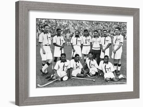 The Indian Hockey Team, Gold Medal Winners, Berlin Olympics, 1936-null-Framed Giclee Print