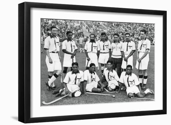 The Indian Hockey Team, Gold Medal Winners, Berlin Olympics, 1936-null-Framed Giclee Print