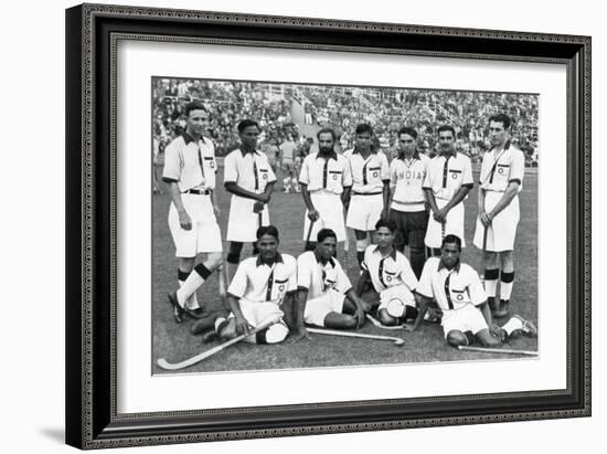 The Indian Hockey Team, Gold Medal Winners, Berlin Olympics, 1936-null-Framed Giclee Print