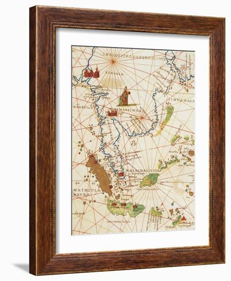 The Indian Ocean and Part of Asia and Africa: Malaysia and Islands of Java and Sumatra-Battista Agnese-Framed Giclee Print