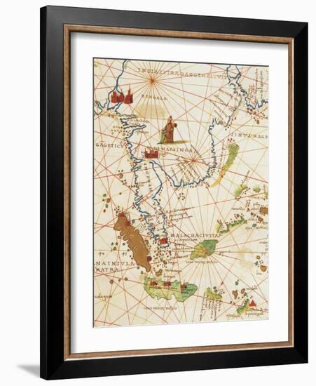 The Indian Ocean and Part of Asia and Africa: Malaysia and Islands of Java and Sumatra-Battista Agnese-Framed Giclee Print