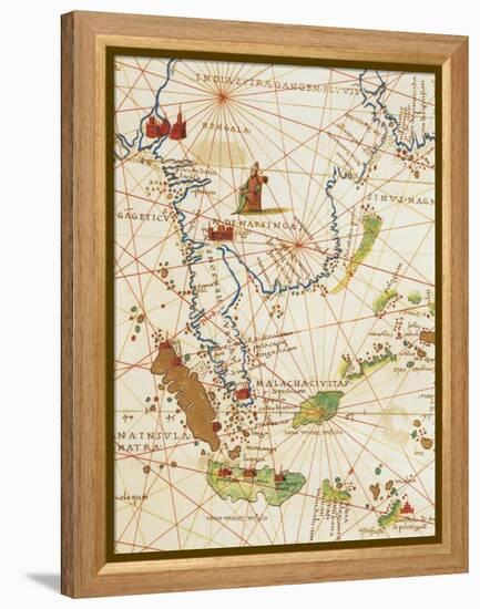 The Indian Ocean and Part of Asia and Africa: Malaysia and Islands of Java and Sumatra-Battista Agnese-Framed Premier Image Canvas