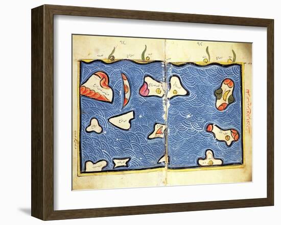 The Indian Ocean, from an Atlas-Abu Abdallah Muhammad Al-Idrisi-Framed Giclee Print