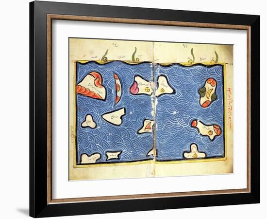 The Indian Ocean, from an Atlas-Abu Abdallah Muhammad Al-Idrisi-Framed Giclee Print