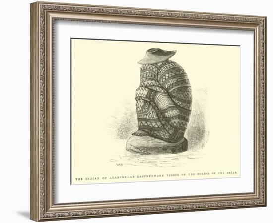 The Indian of Alarcon, an Earthenware Vessel of the Period of the Incas-Édouard Riou-Framed Giclee Print