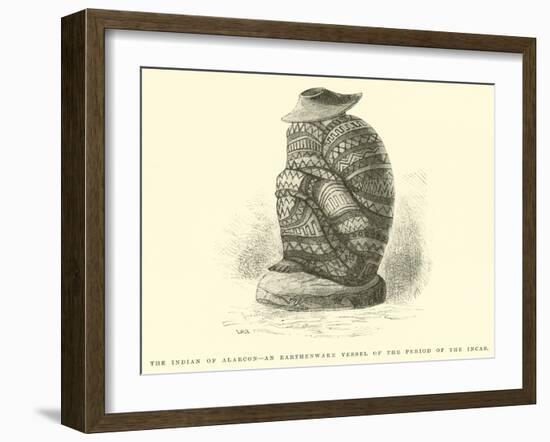 The Indian of Alarcon, an Earthenware Vessel of the Period of the Incas-Édouard Riou-Framed Giclee Print