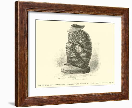 The Indian of Alarcon, an Earthenware Vessel of the Period of the Incas-Édouard Riou-Framed Giclee Print