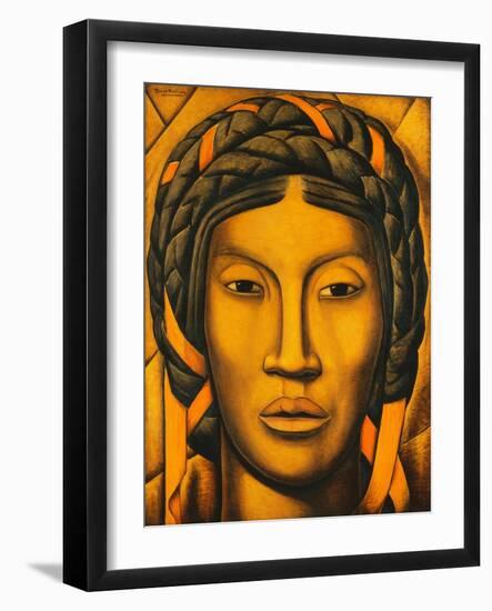 The Indian of Tehuantepec, (Oil on Canvas)-Alfredo Ramos Martinez-Framed Giclee Print