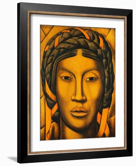 The Indian of Tehuantepec, (Oil on Canvas)-Alfredo Ramos Martinez-Framed Giclee Print