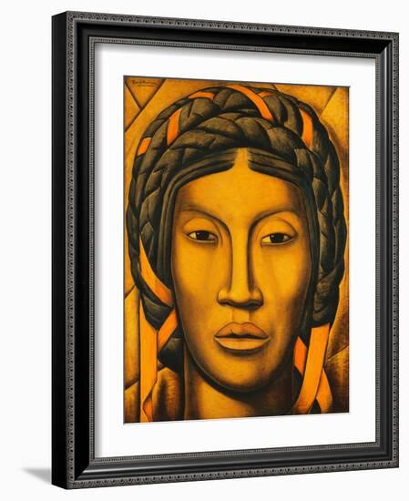 The Indian of Tehuantepec, (Oil on Canvas)-Alfredo Ramos Martinez-Framed Giclee Print