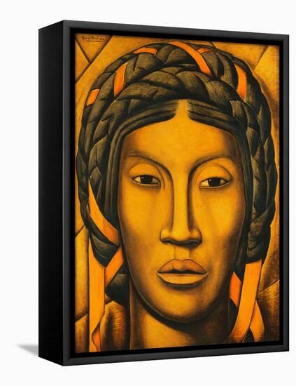 The Indian of Tehuantepec, (Oil on Canvas)-Alfredo Ramos Martinez-Framed Premier Image Canvas