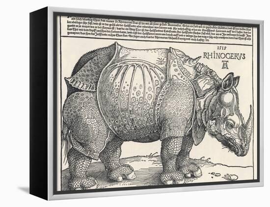 The Indian Rhinoceros is the Largest of the Asian Spiecies-Albrecht Dürer-Framed Premier Image Canvas