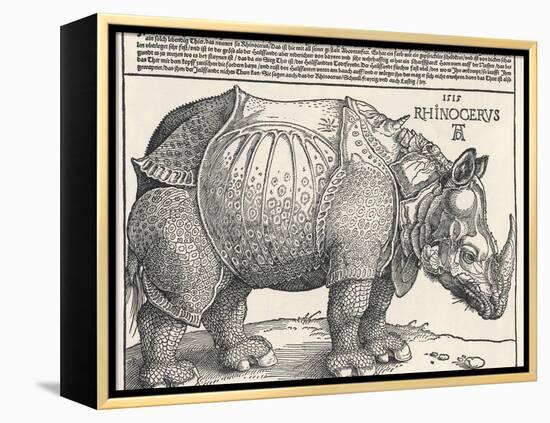 The Indian Rhinoceros is the Largest of the Asian Spiecies-Albrecht Dürer-Framed Premier Image Canvas