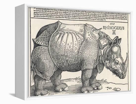 The Indian Rhinoceros is the Largest of the Asian Spiecies-Albrecht Dürer-Framed Premier Image Canvas