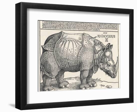 The Indian Rhinoceros is the Largest of the Asian Spiecies-Albrecht Dürer-Framed Photographic Print