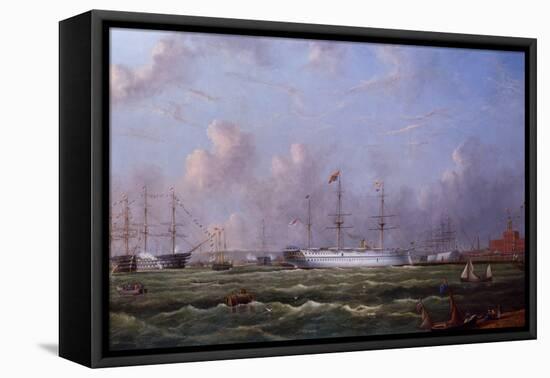 The Indian troopship Serapis arriving at Portsmouth, 1876-Arthur Wellington Fowles-Framed Premier Image Canvas