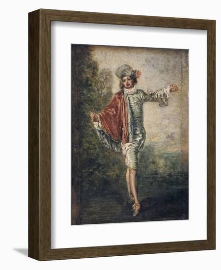 The Indifferent One, 1717-Jean-Antoine Watteau-Framed Giclee Print