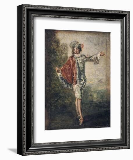 The Indifferent One, 1717-Jean-Antoine Watteau-Framed Giclee Print