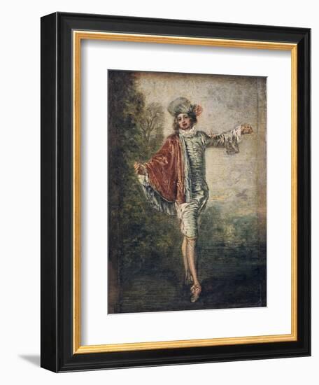 The Indifferent One, 1717-Jean-Antoine Watteau-Framed Giclee Print