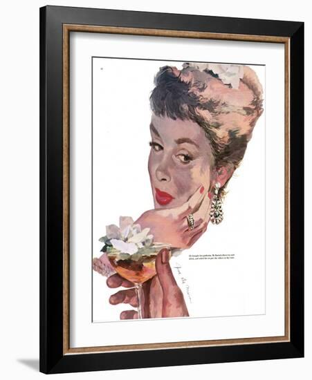 The Indiscreet Widow - Saturday Evening Post "Leading Ladies", June 10, 1950 pg.38-Joe deMers-Framed Giclee Print