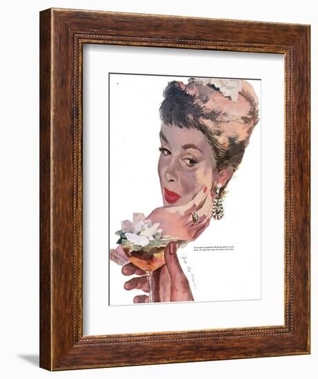 The Indiscreet Widow - Saturday Evening Post "Leading Ladies", June 10, 1950 pg.38-Joe deMers-Framed Giclee Print