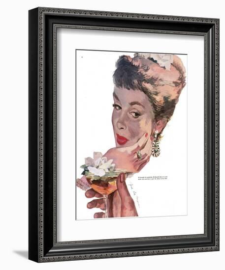 The Indiscreet Widow - Saturday Evening Post "Leading Ladies", June 10, 1950 pg.38-Joe deMers-Framed Giclee Print