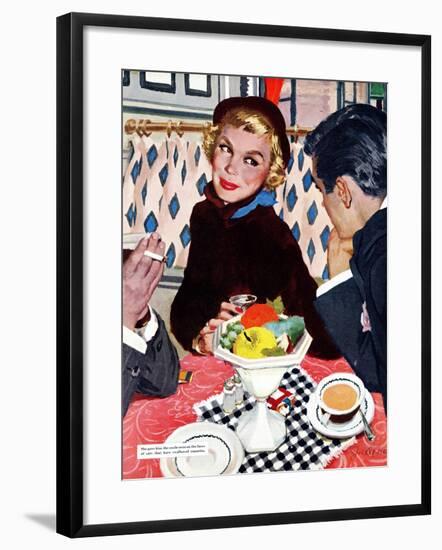 The Indiscreet Window  - Saturday Evening Post "Leading Ladies", January 20, 1951 pg.20-Joe deMers-Framed Giclee Print