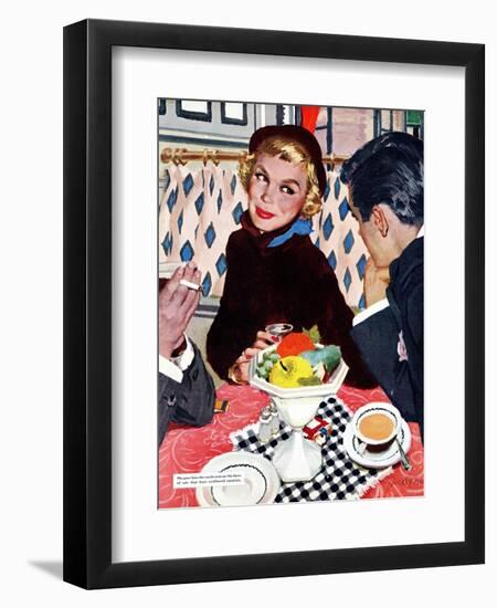 The Indiscreet Window  - Saturday Evening Post "Leading Ladies", January 20, 1951 pg.20-Joe deMers-Framed Giclee Print