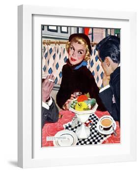 The Indiscreet Window - Saturday Evening Post "Leading Ladies", January 20, 1951 pg.20-Joe deMers-Framed Giclee Print