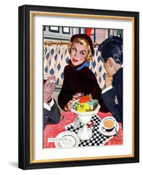 The Indiscreet Window - Saturday Evening Post "Leading Ladies", January 20, 1951 pg.20-Joe deMers-Framed Giclee Print