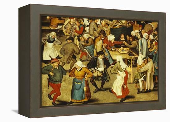 The Indoor Wedding Dance-Pieter Bruegel the Elder-Framed Premier Image Canvas