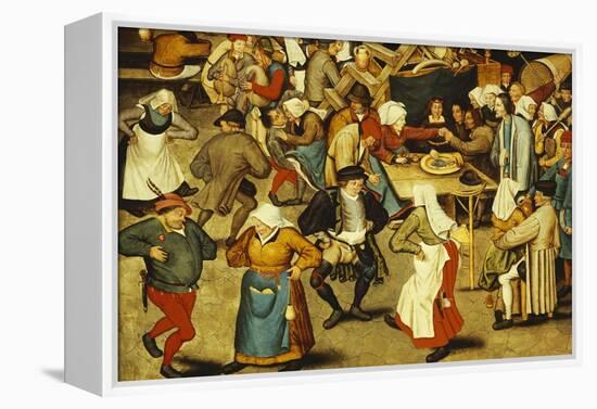 The Indoor Wedding Dance-Pieter Bruegel the Elder-Framed Premier Image Canvas