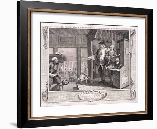 The Industrious Apprentice a Favourite ..., Plate IV of Industry and Idleness, 1747-William Hogarth-Framed Giclee Print