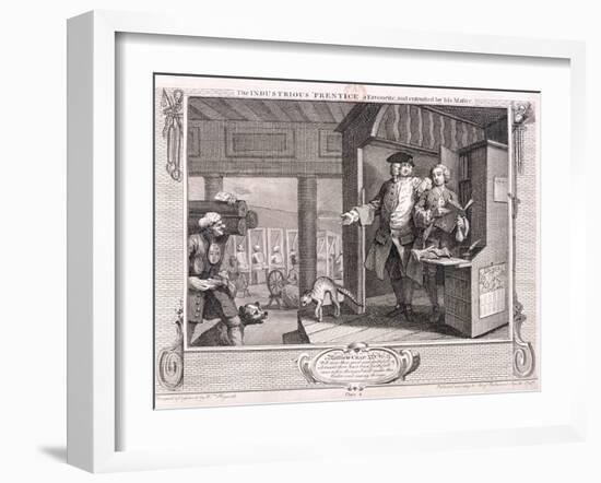 The Industrious Apprentice a Favourite ..., Plate IV of Industry and Idleness, 1747-William Hogarth-Framed Giclee Print