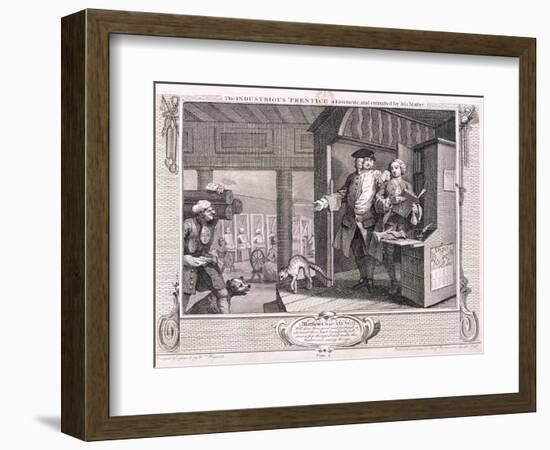 The Industrious Apprentice a Favourite ..., Plate IV of Industry and Idleness, 1747-William Hogarth-Framed Giclee Print