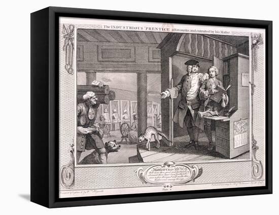 The Industrious Apprentice a Favourite ..., Plate IV of Industry and Idleness, 1747-William Hogarth-Framed Premier Image Canvas