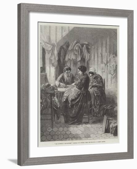 The Industrious Needlewomen-null-Framed Giclee Print