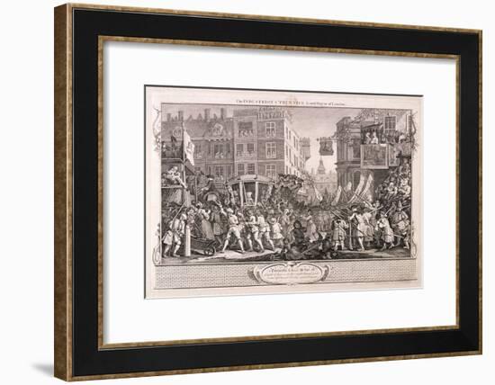 The Industrious Prentice Lord-Mayor of London, Plate XII of Industry and Idleness, 1747-William Hogarth-Framed Giclee Print