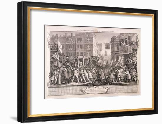 The Industrious Prentice Lord-Mayor of London, Plate XII of Industry and Idleness, 1747-William Hogarth-Framed Giclee Print