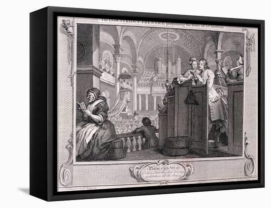 The Industrious Prentice Performing the Duty of a Christian, from Industry and Idleness 1747-William Hogarth-Framed Premier Image Canvas