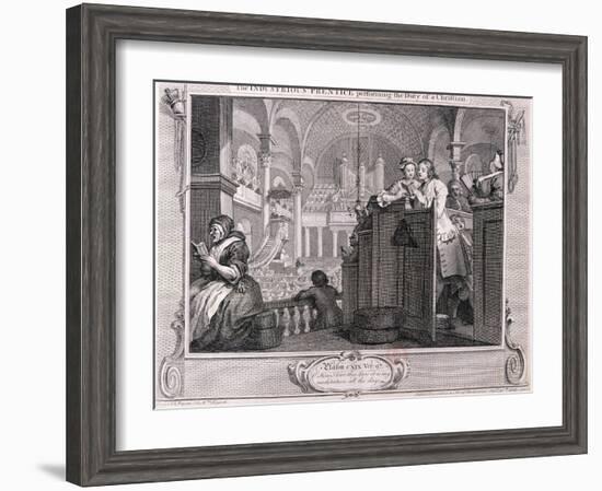 The Industrious Prentice Performing the Duty of a Christian, from Industry and Idleness 1747-William Hogarth-Framed Giclee Print