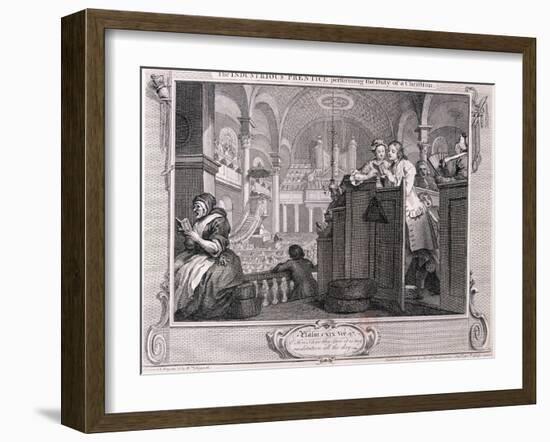 The Industrious Prentice Performing the Duty of a Christian, from Industry and Idleness 1747-William Hogarth-Framed Giclee Print