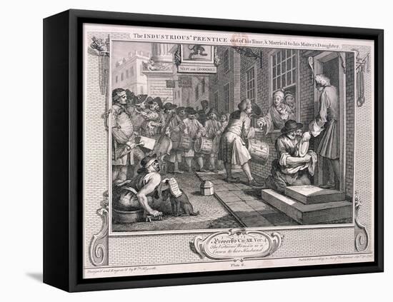 The Industrious Prentice, Plate VI of Industry and Idleness, 1747-William Hogarth-Framed Premier Image Canvas