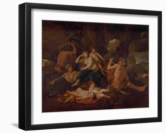 The Infancy of Bacchus, C.1630-Nicolas Poussin-Framed Giclee Print