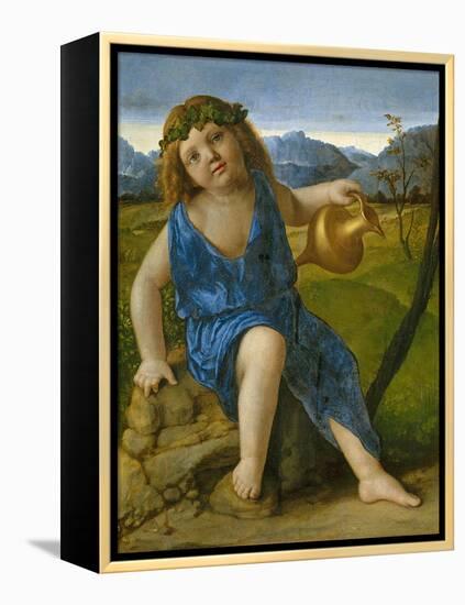 The Infant Bacchus, C.1505-10-Giovanni Bellini-Framed Premier Image Canvas